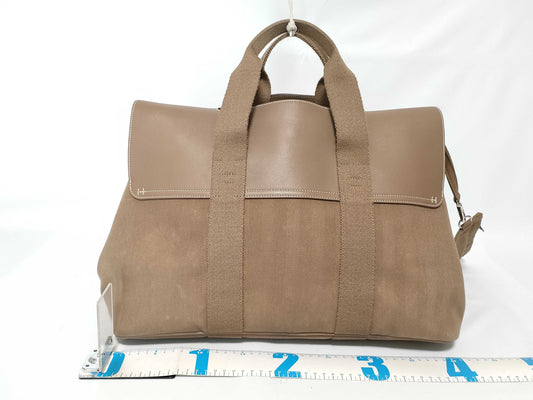 HERMES Valparaiso Hermès HERMES Valparaiso MM Hand Tote Bag L Etoupe Handbag