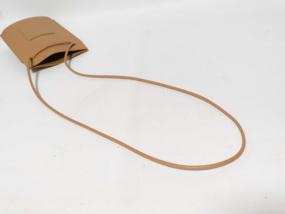 LOEWE Pepple Dice Pocket Classic Calfskin Shoulder Bag in Beige