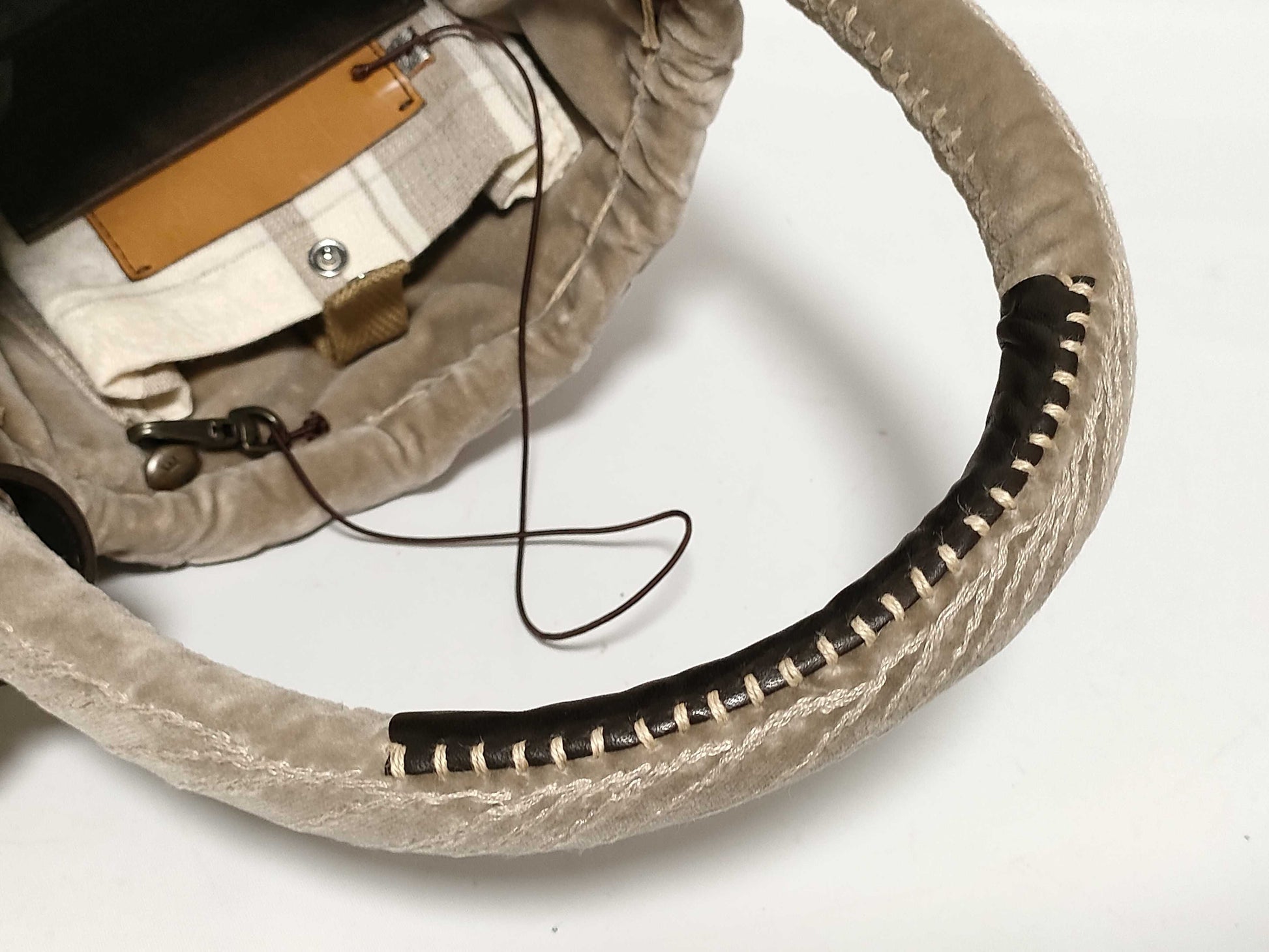 Other Evagos Rabbit Fur Basket Bag Brown Handbag