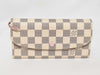 LOUIS VUITTON Damier Azur Portefeuille Emilie Damier Azur Rose Ballerine Wallet N41625