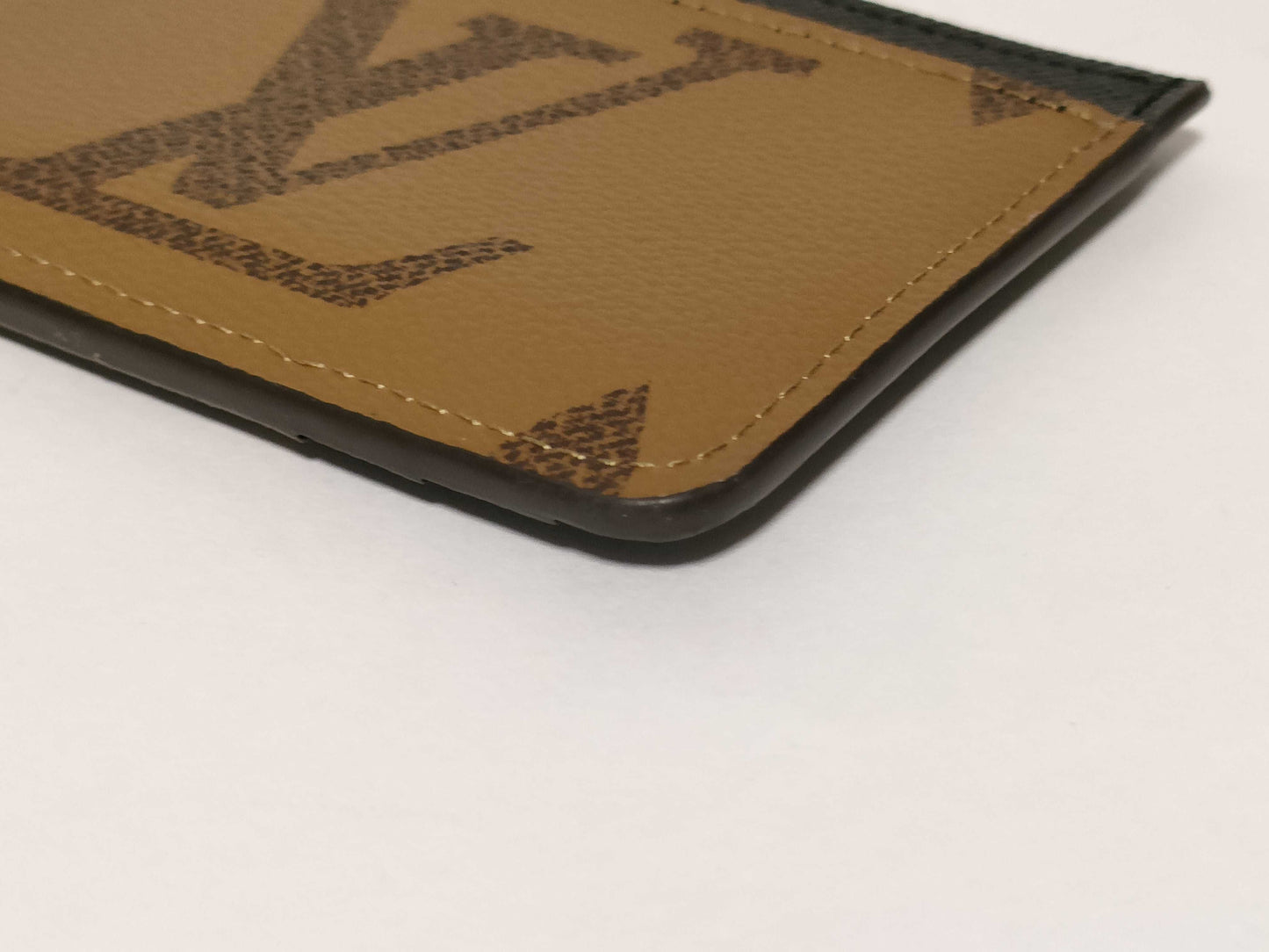 LOUIS VUITTON Monogram Louis Vuitton Porte Carte LV Side-Up Pass Case Card Case/Pass Case/Business Card Holder