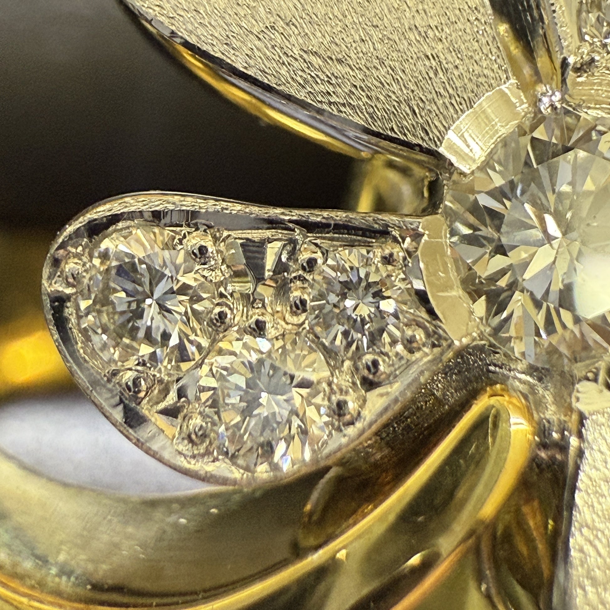 D0.18ct/0.30ct K18/PT900 14.3g Ring 