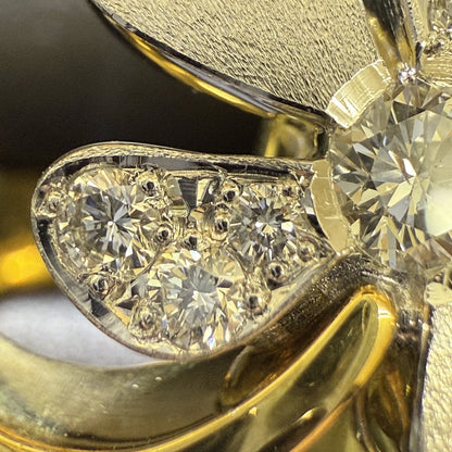 D0.18ct/0.30ct K18/PT900 14.3g Ring 