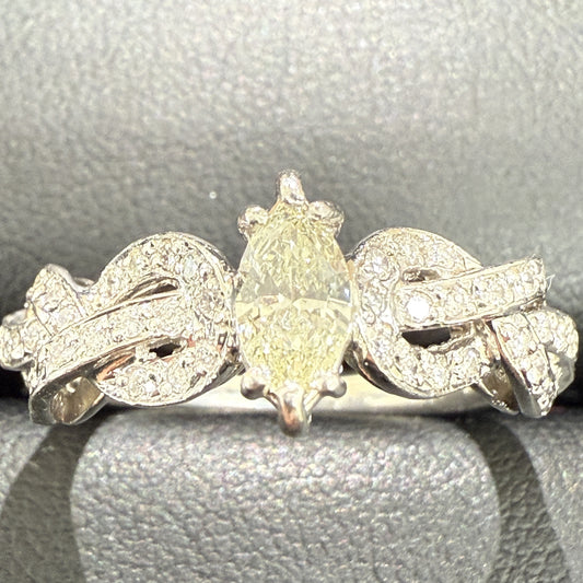 D0.297ct FD0.24ct Pt900 6.7g Ring 