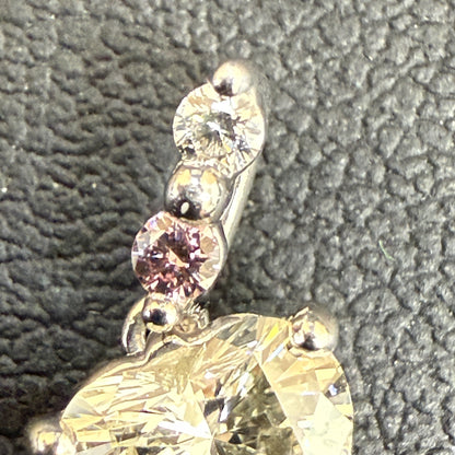 D0.745ct/0.02ct/0.02ct PT900 1.1g Pendant Top 