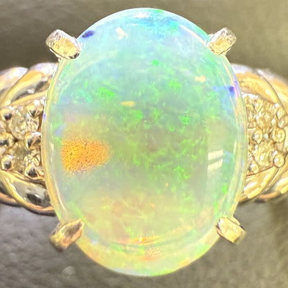 OP 0.84ct D 0.06ct PT900 4.2g Ring 