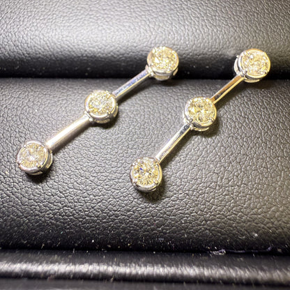 D0.50ct/0.50ct K18WG 3.3g Earrings 