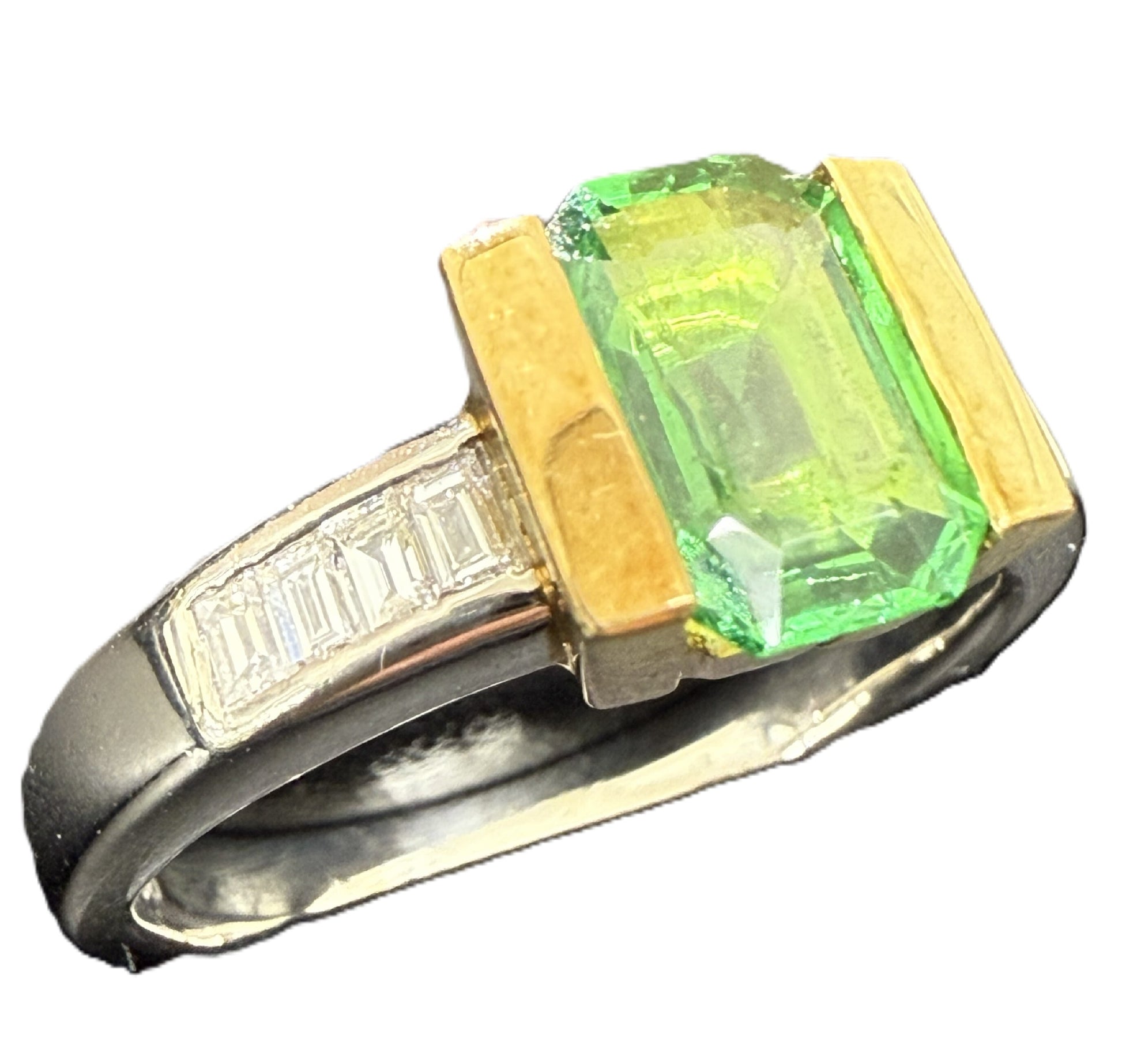 G1.756ct D0.315ct Pt900/K18 10.3g Ring 