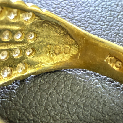 D1.00ct K18 4.2g Ring 