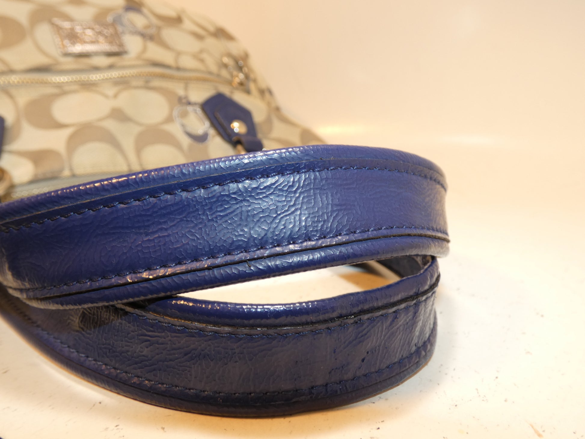 COACH Signature Canvas Shoulder Handbag