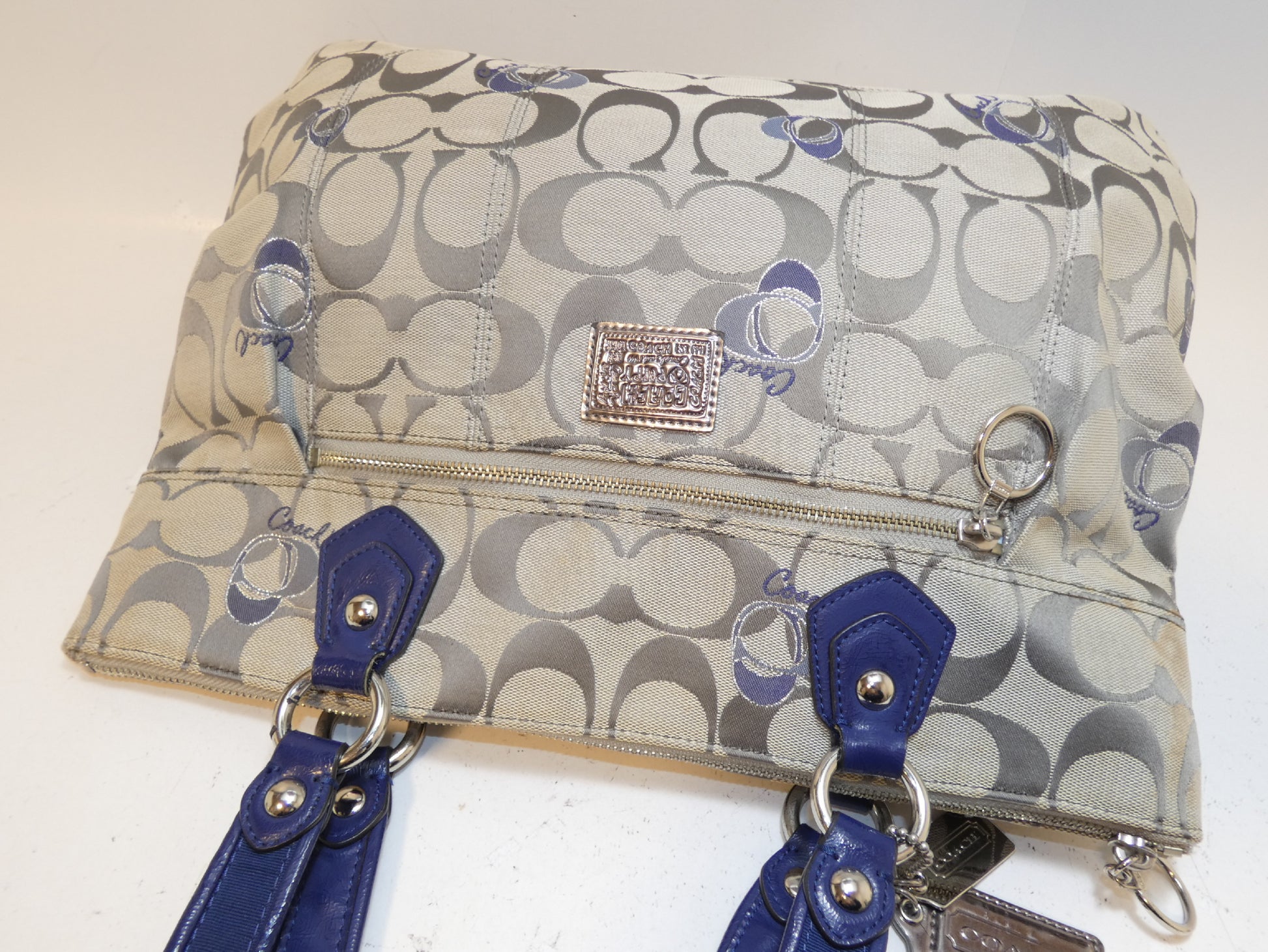 COACH Signature Canvas Shoulder Handbag