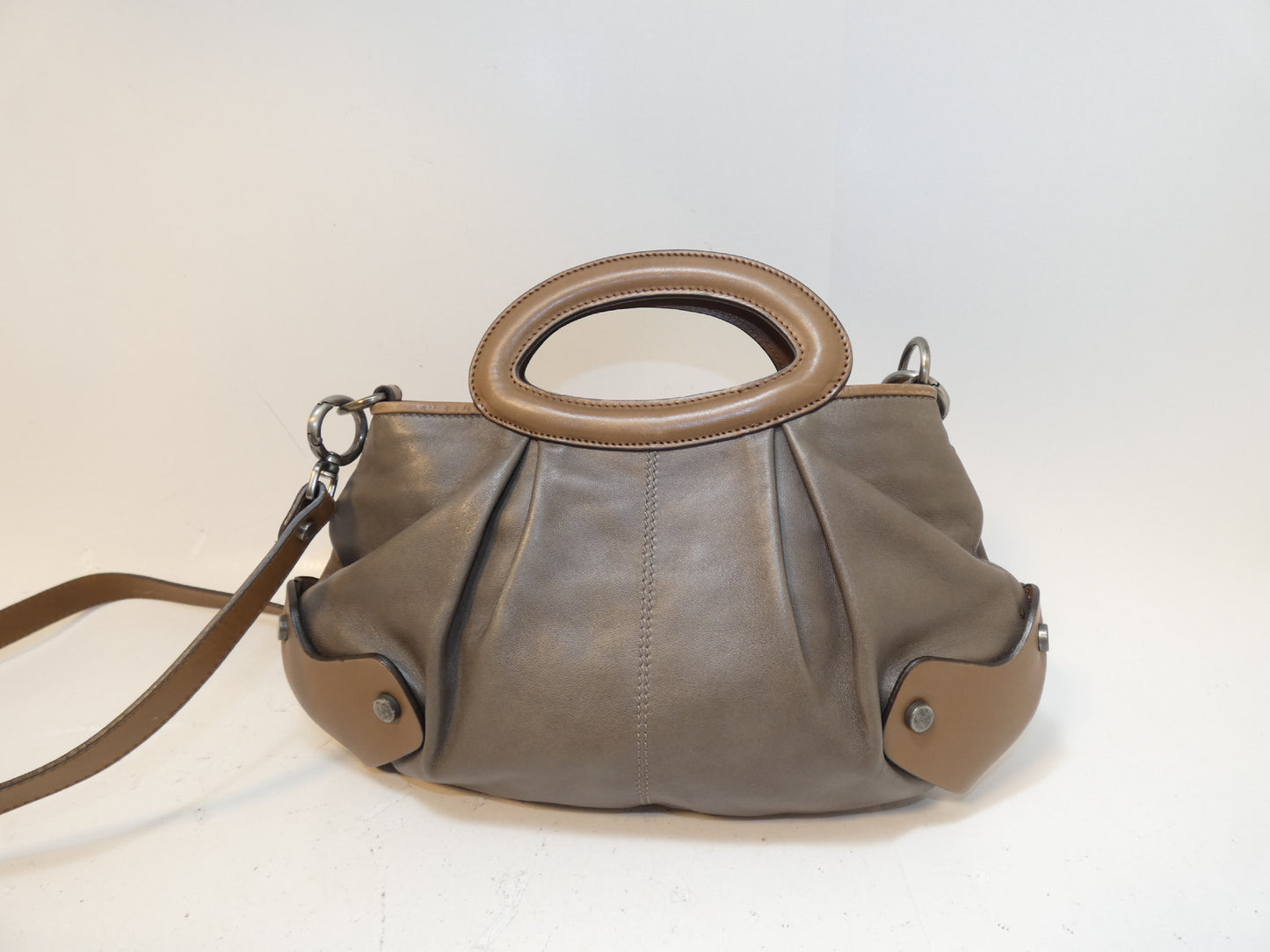 MARNI MARNI 2-way leather two-tone hand/shoulder bag