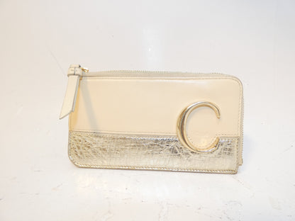 Chloe C motif leather coin case