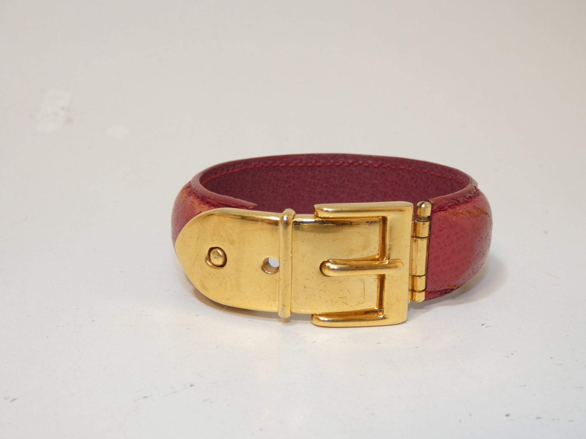 GUCCI Belt Leather GP Bangle Bracelet Bangle
