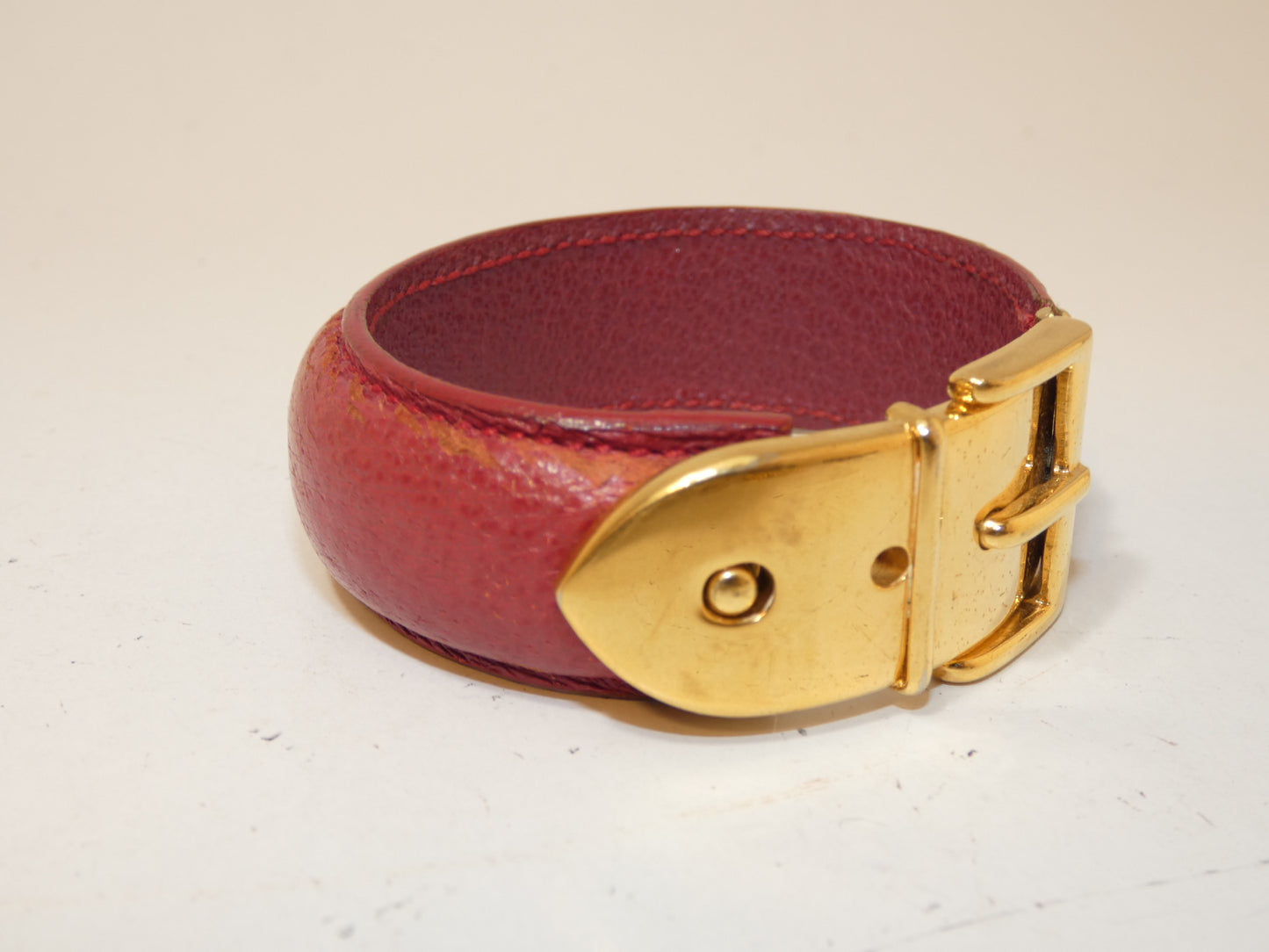 GUCCI Belt Leather GP Bangle Bracelet Bangle