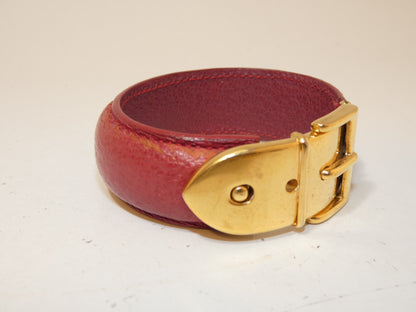 GUCCI Belt Leather GP Bangle Bracelet Bangle