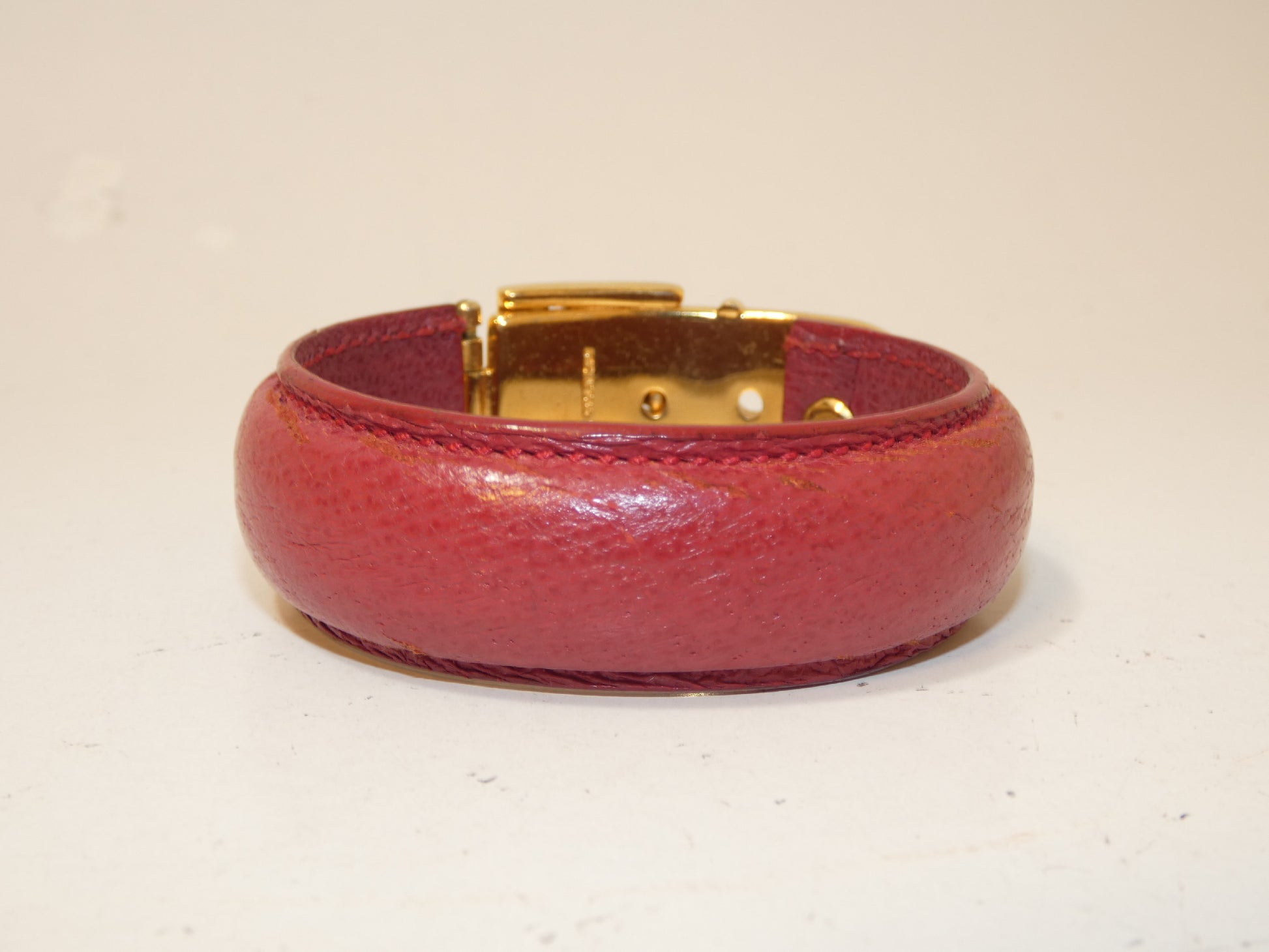 GUCCI Belt Leather GP Bangle Bracelet Bangle