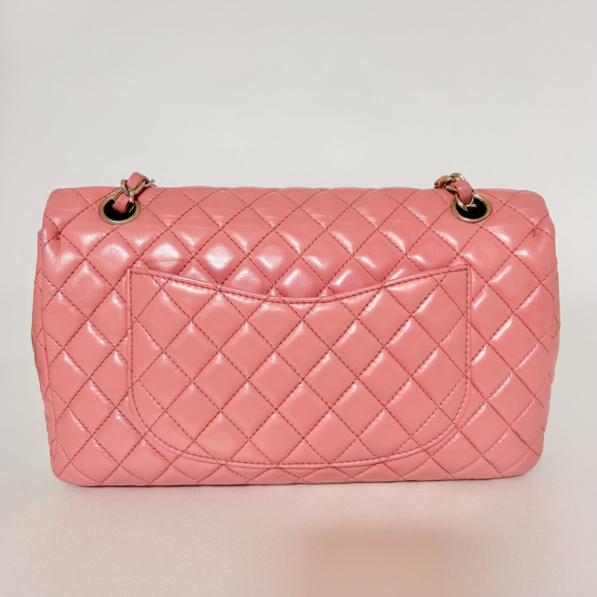 CHANEL Matelasse 25 Double Chain Pink Valentine's Day Limited Edition Seal No. 12 Shoulder Bag