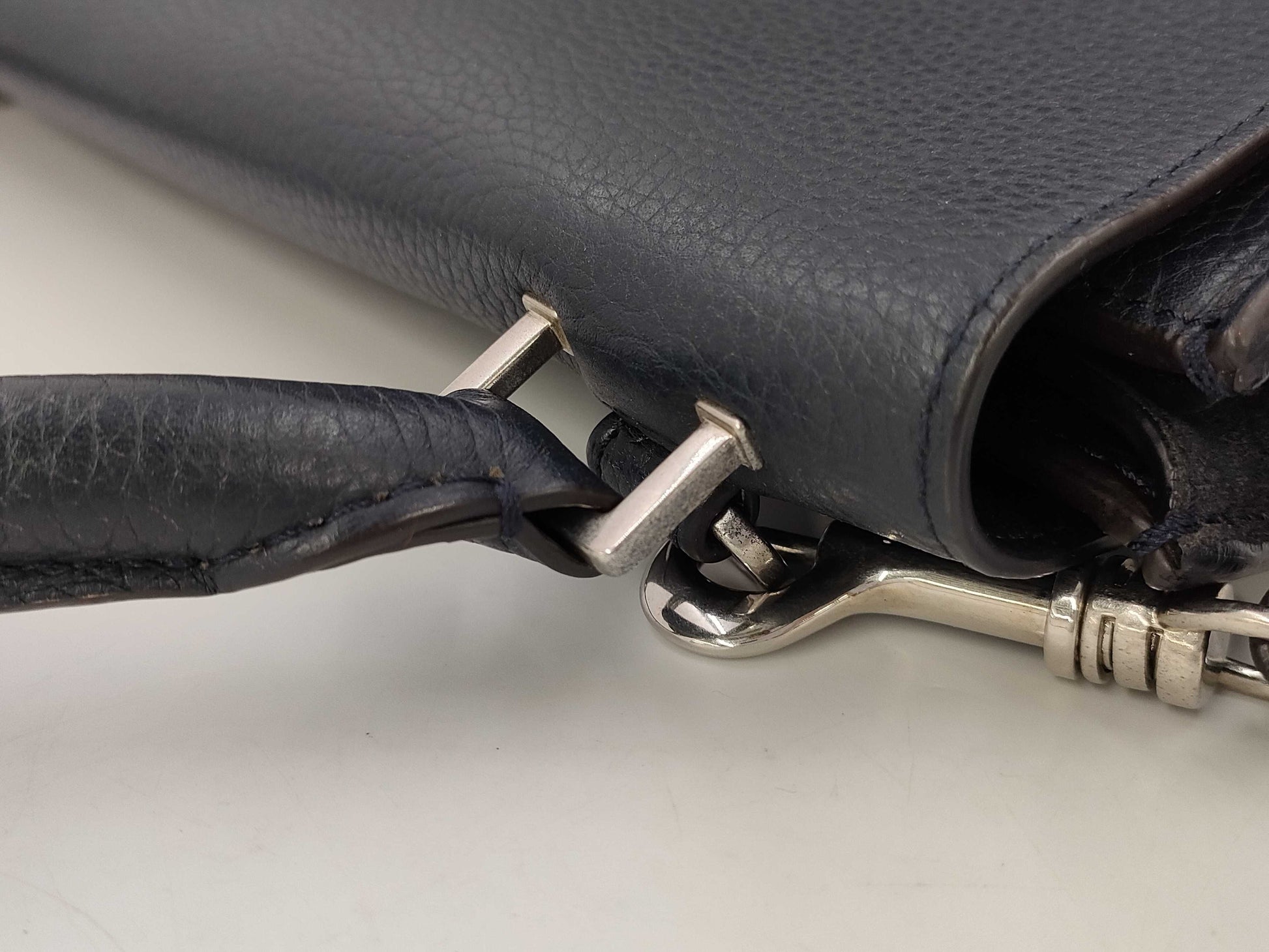 CELINE Trapeze Shoulder Bag Navy