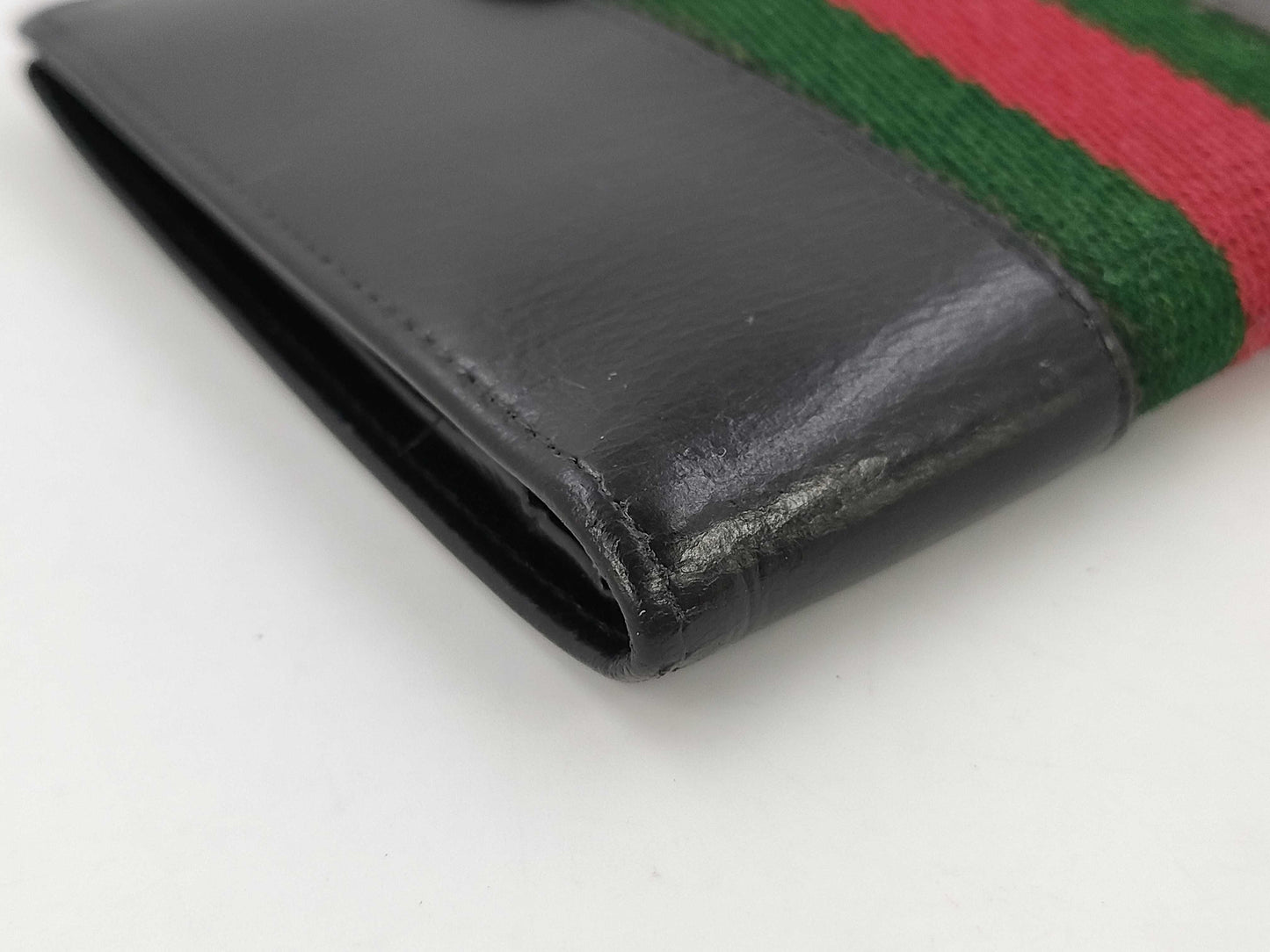 GUCCI Sherry Line Leather Mini Wallet