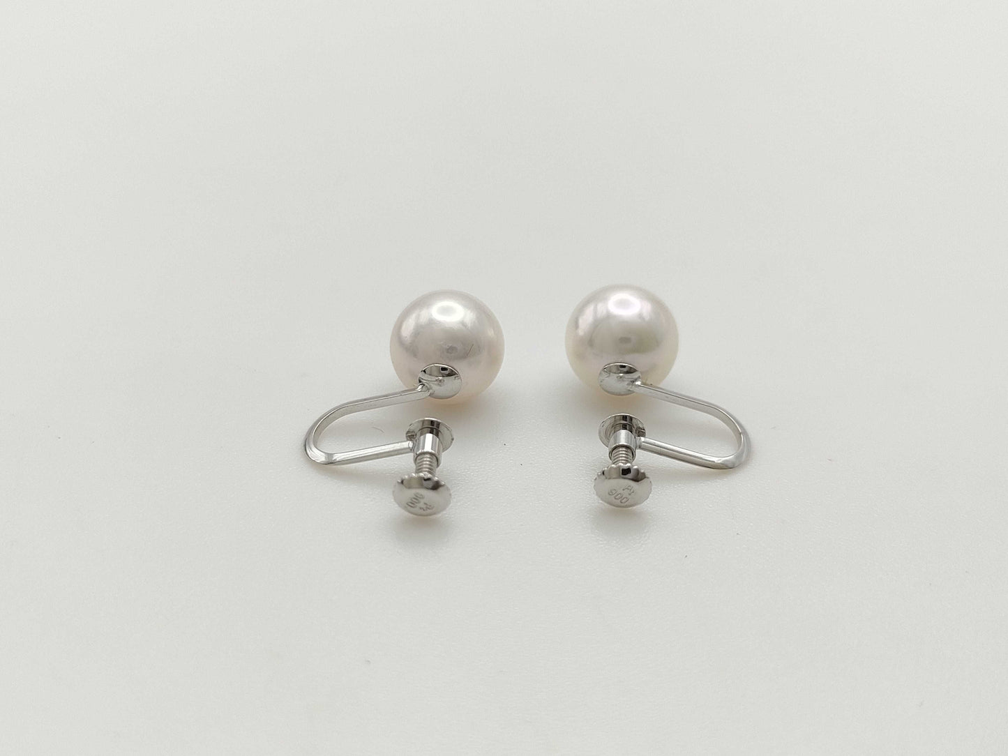 Pearl diameter: approx. 7.8-7.9mm, PT900, 2.4g, earrings 