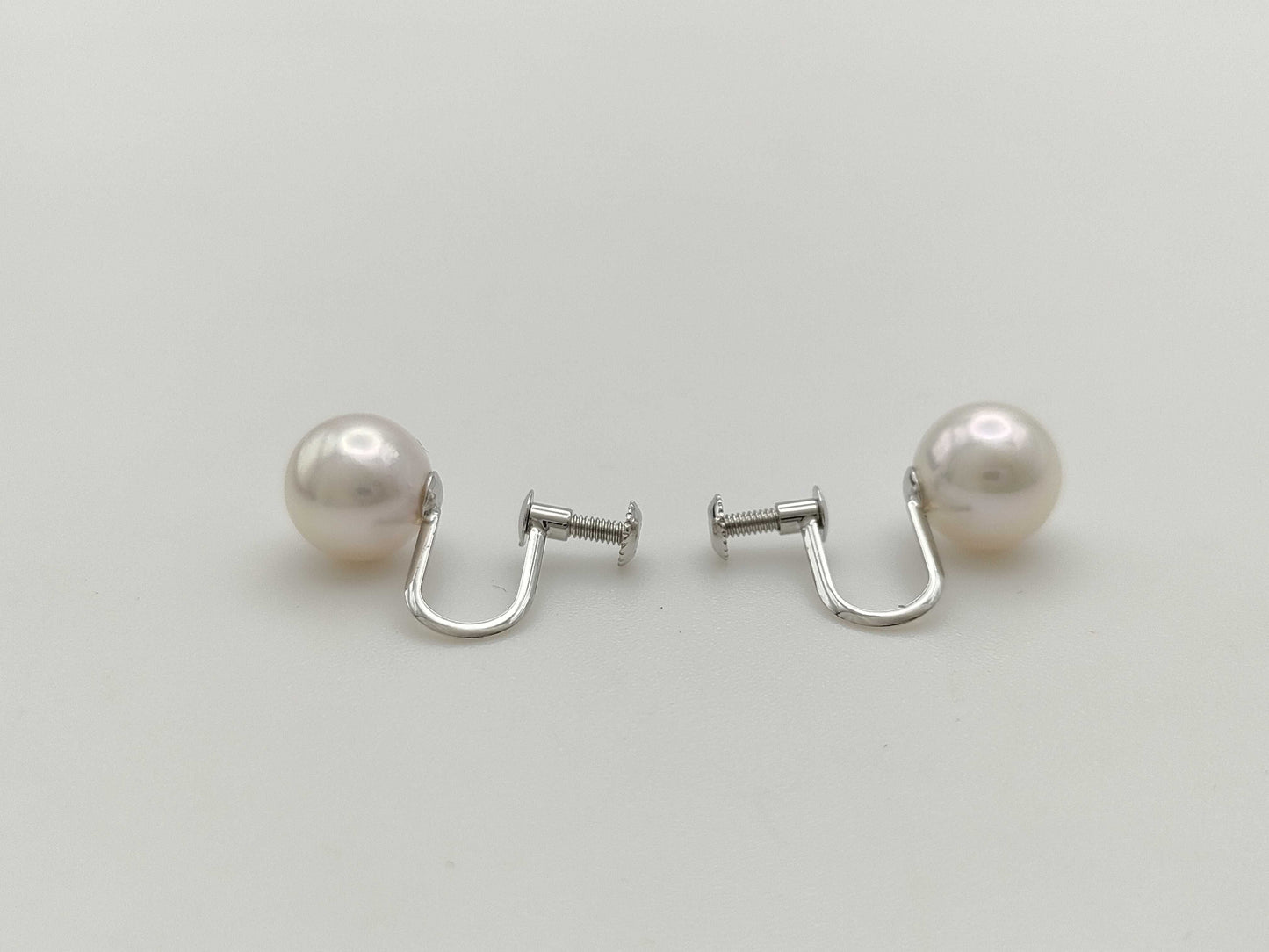 Pearl diameter: approx. 7.8-7.9mm, PT900, 2.4g, earrings 