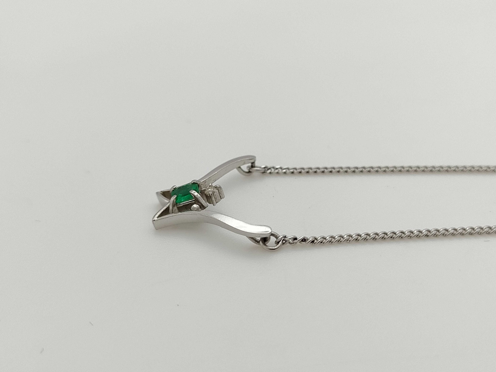 E0.12ct Diamond PT900/850 4.0g Necklace 