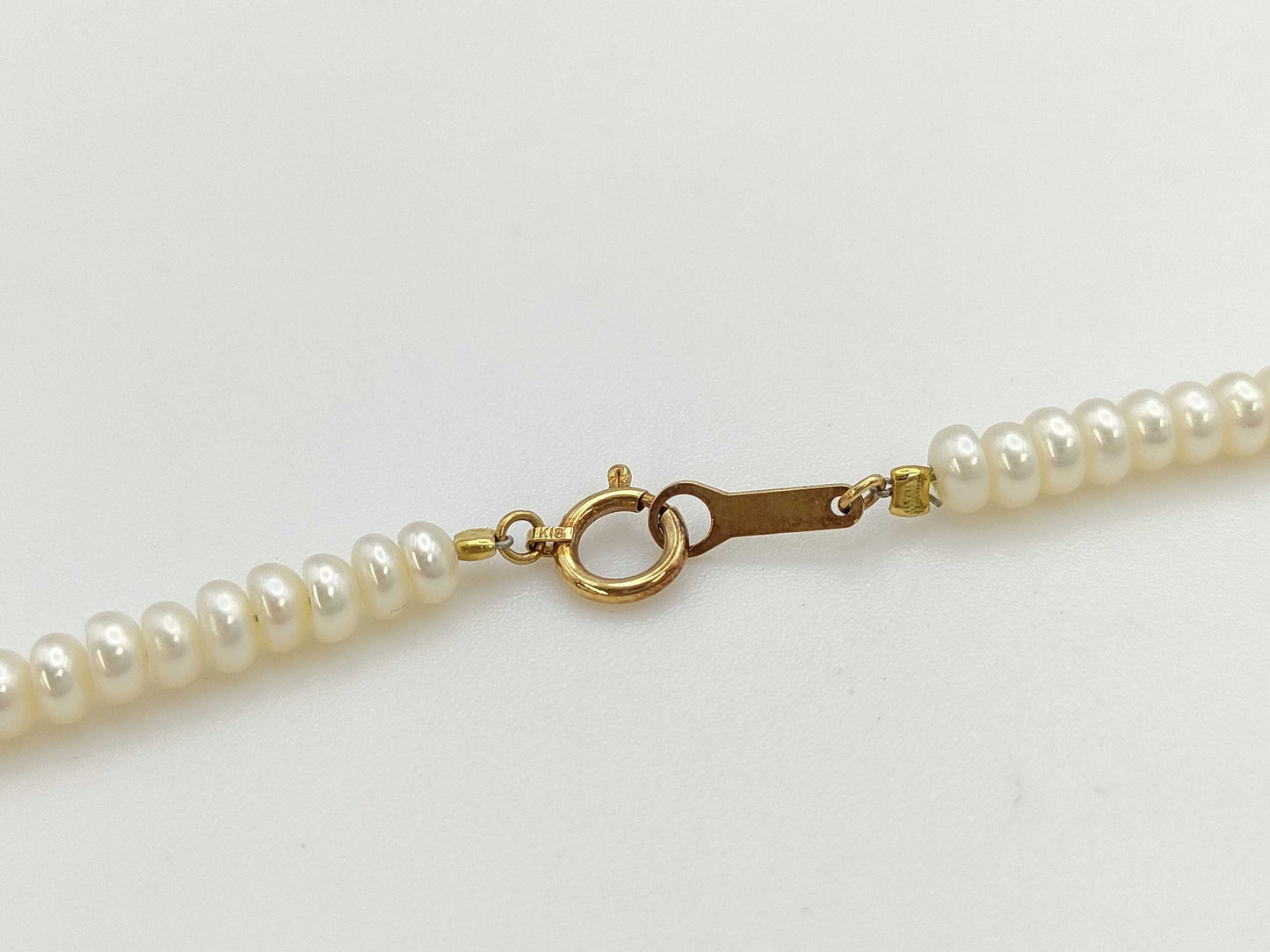 Semi-round pearl diameter: approximately 3.8-4.1mm, pearl diameter: approximately 7.1mm, 18K gold, 11.0g, necklace 