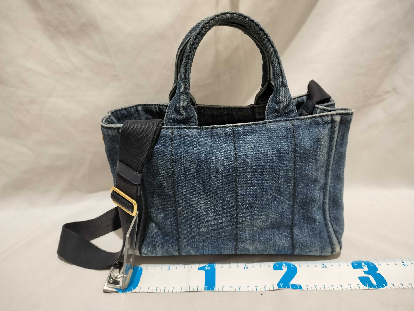 PRADA Prada Canapa Denim 2-Way Shoulder Bag