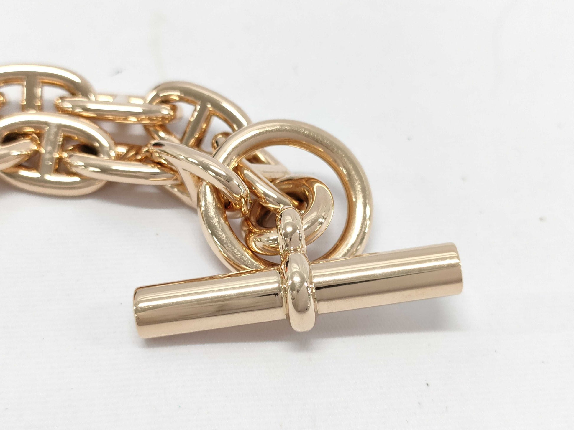 HERMES Chaine d'Ancre MM 15-link PG Au750 78.7g Bracelet/Bangle 