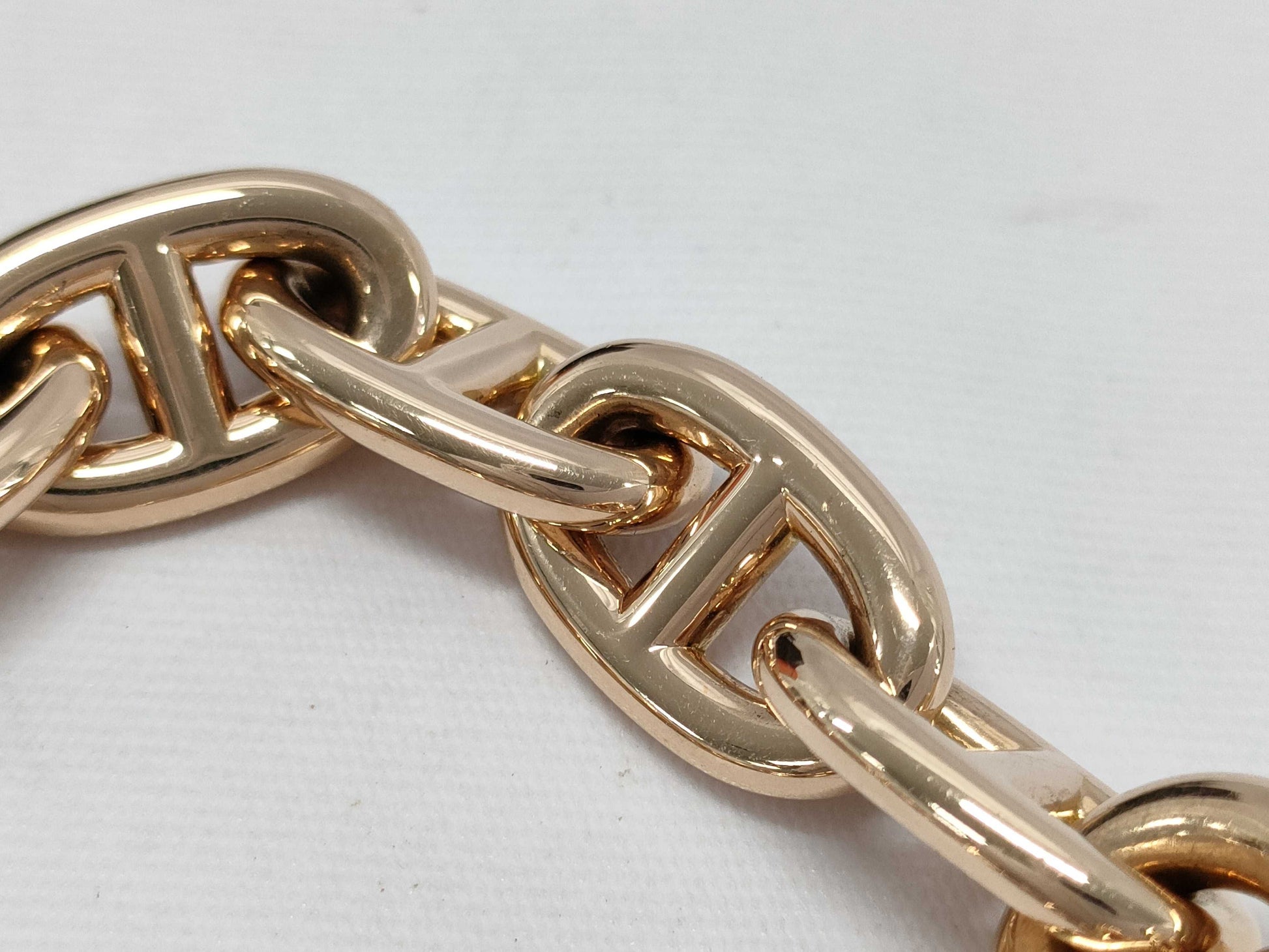 HERMES Chaine d'Ancre MM 15-link PG Au750 78.7g Bracelet/Bangle 