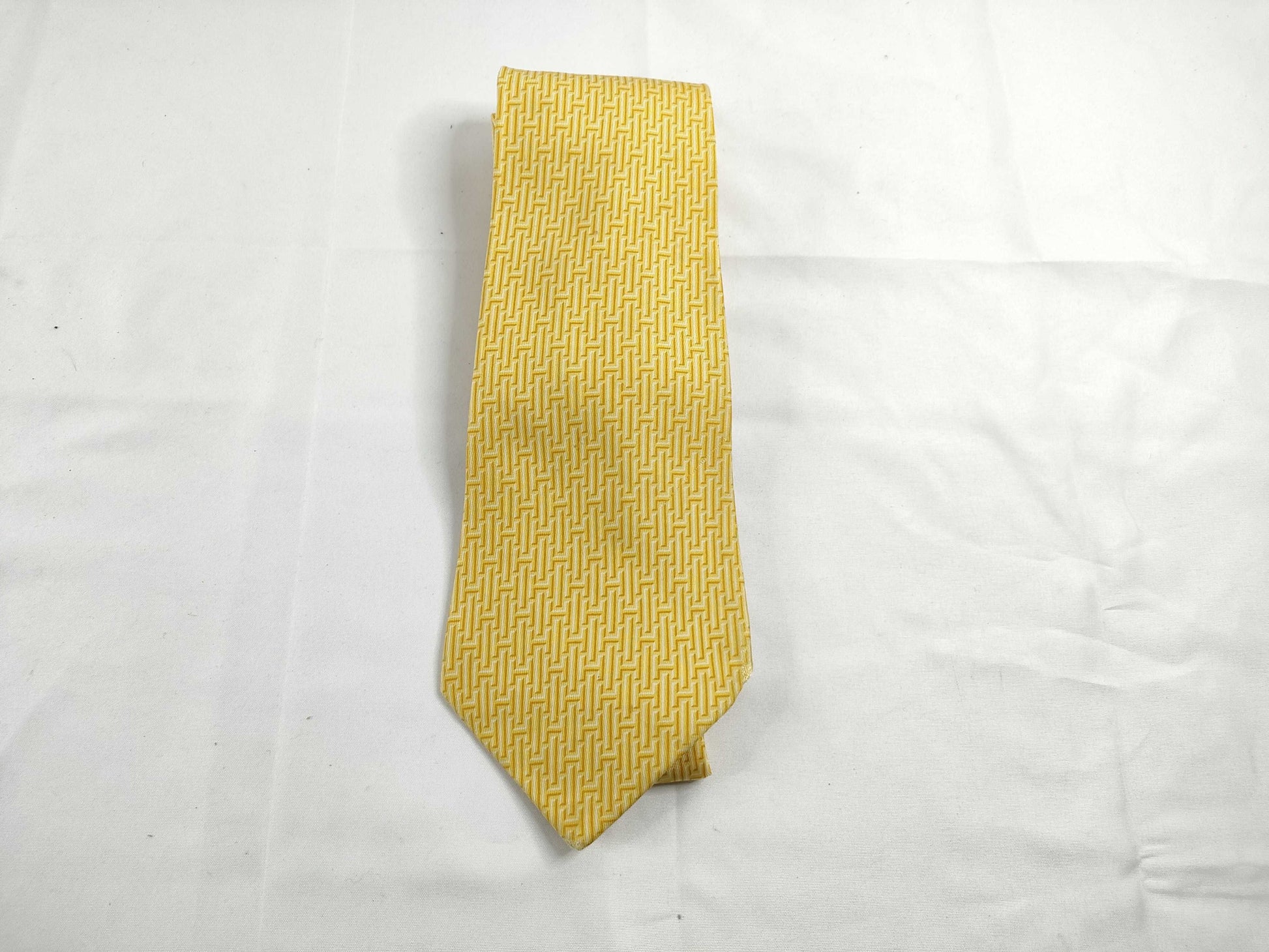 HERMES Hermes Tie Yellow Other Accessories