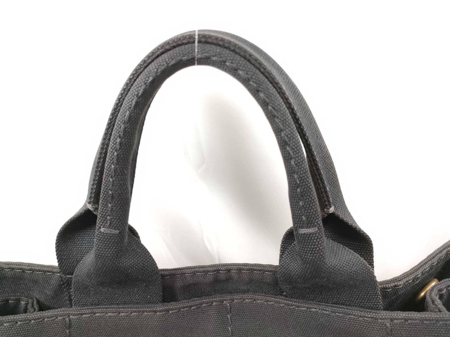 PRADA Canapa MM Black B1877G Tote Bag