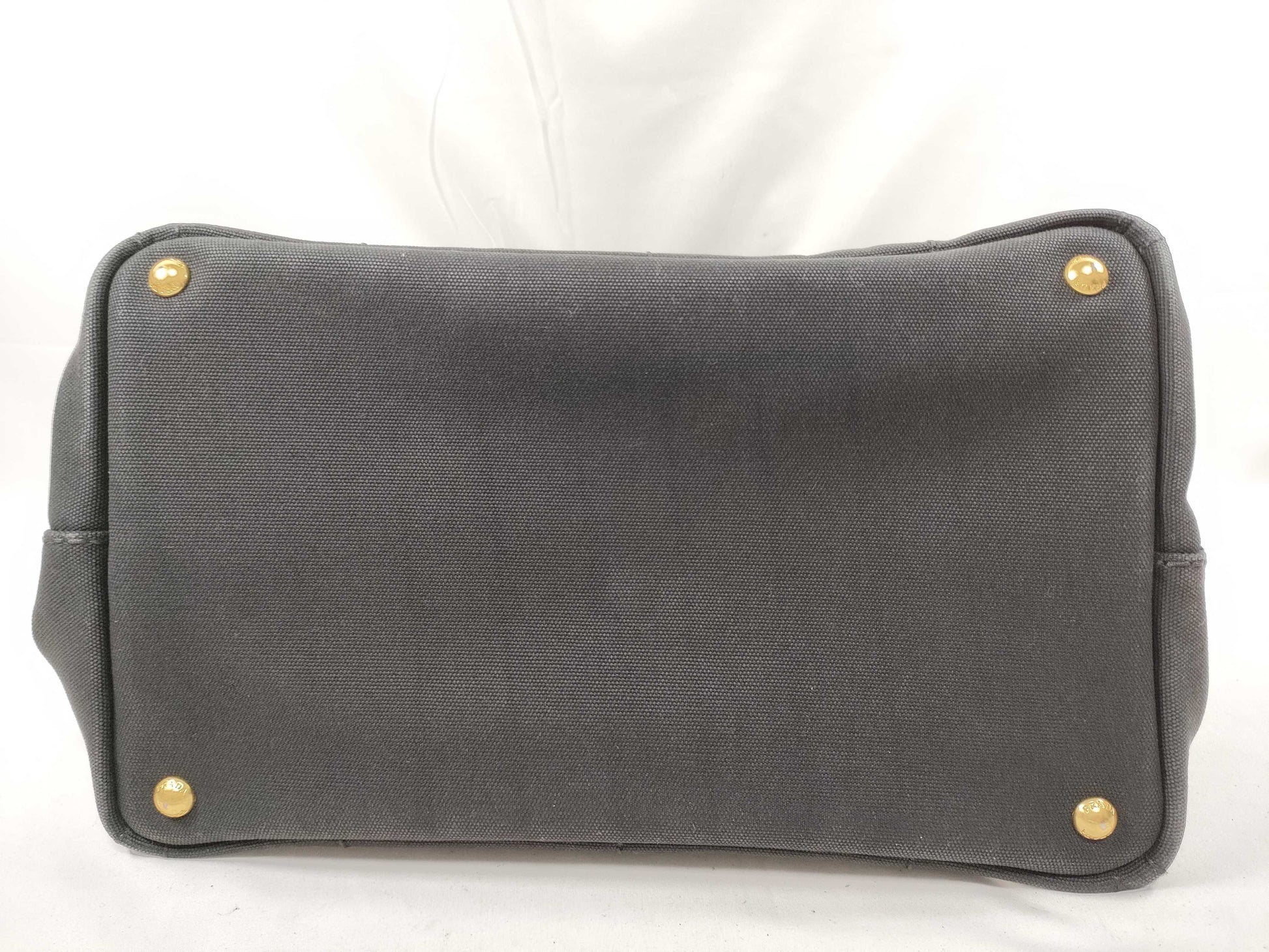 PRADA Canapa MM Black B1877G Tote Bag