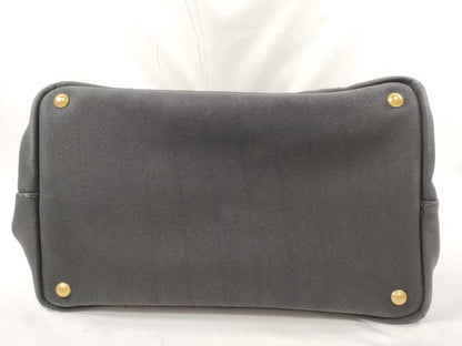 PRADA Canapa MM Black B1877G Tote Bag