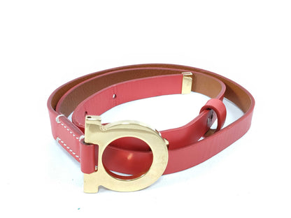 Salvatore Ferragamo Gancini Leather Belt