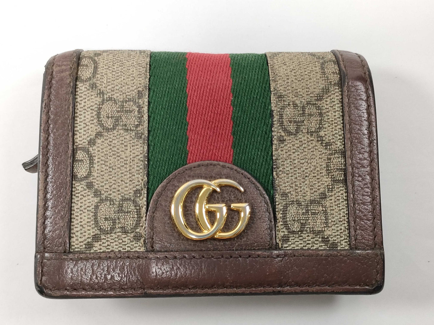GUCCI Ophidia Sherry Line Folding Wallet GG Supreme Wallet