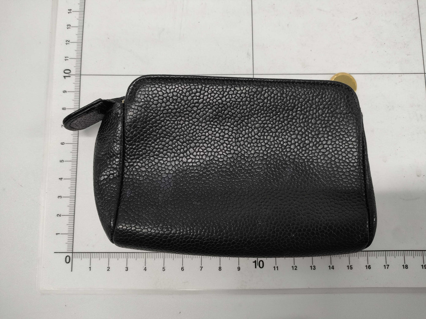 CHANEL Mini Pouch with Large Coco Mark, Caviar Skin, Black