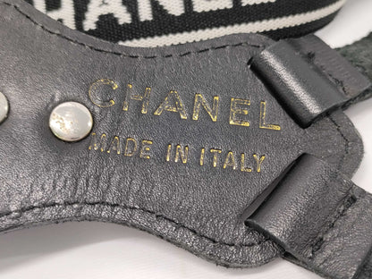 CHANEL Suspenders with Coco Mark Logo in Black Other Accessories