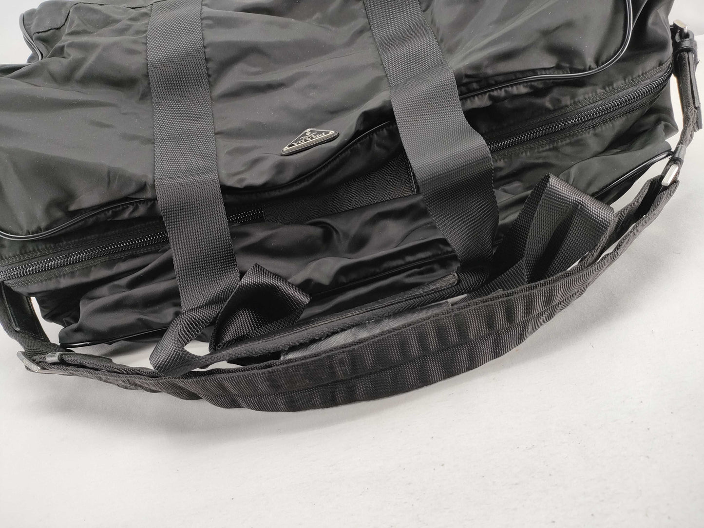 PRADA Nylon Prada Nylon 2-Way Boston Bag Black Accessories: Shoulder Strap Boston Bag