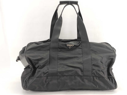 PRADA Nylon Prada Nylon 2-Way Boston Bag Black Accessories: Shoulder Strap Boston Bag