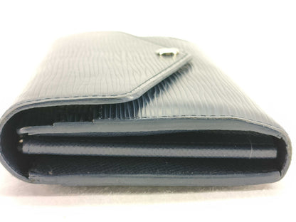 LOUIS VUITTON Epi Wallet, Louis Vuitton Epi Sarah in Indigo Blue, M60585, with Initials, Accessories: Dust Bag/Box, Wallet
