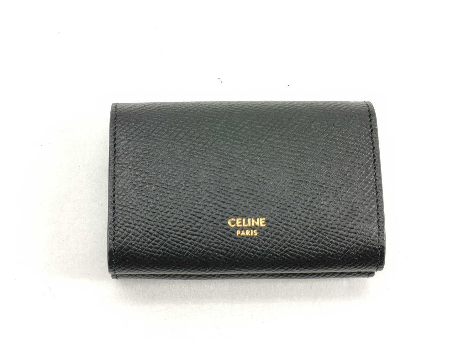 CELINE Leather Card Case, Black. Accessories: Box, Dust Bag, Card Case, Pass Case, Business Card Holder.