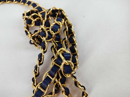 PRADA Nylon Prada Nylon Chain Shoulder Bag 1BH085 Blue