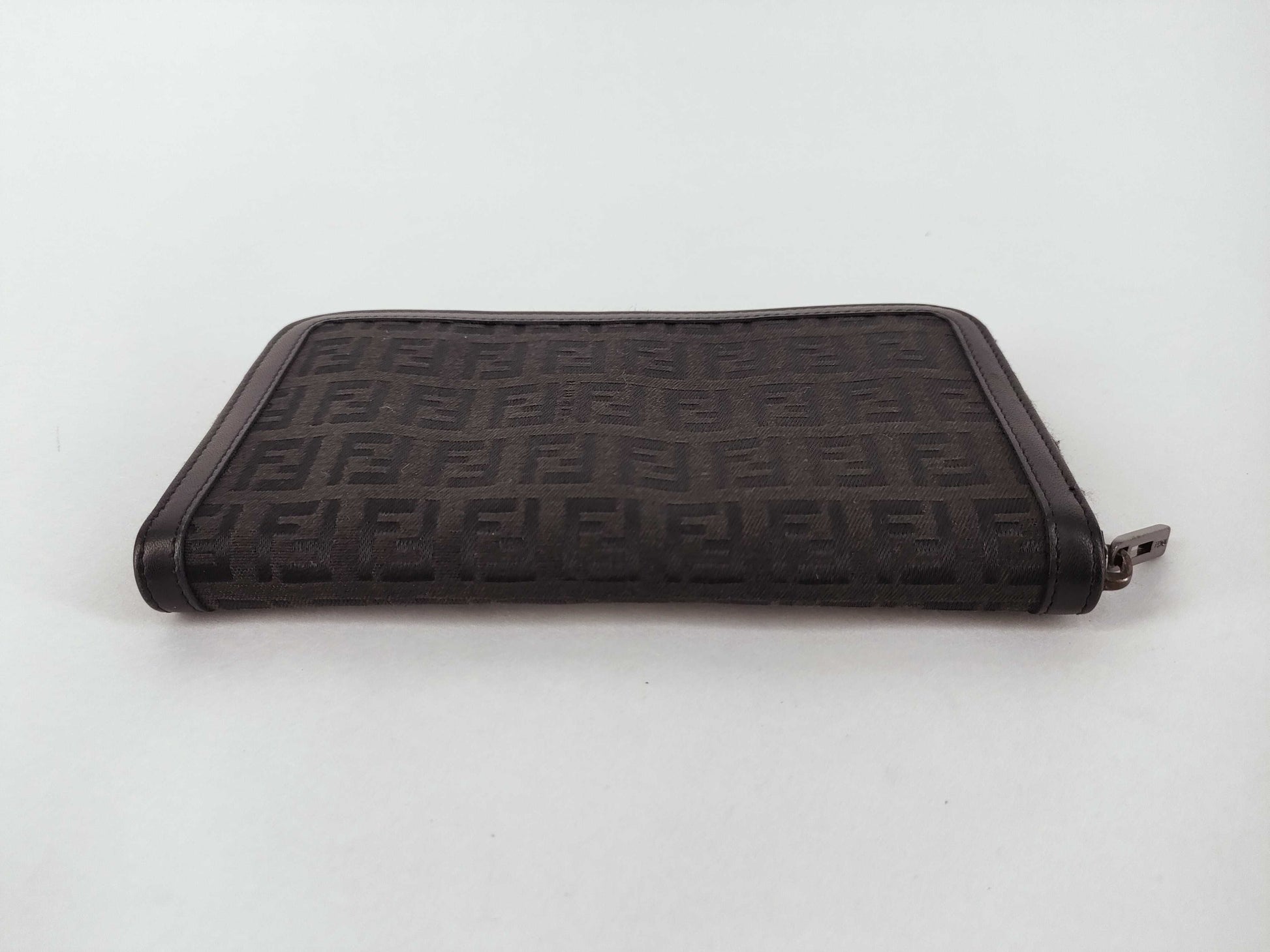FENDI Zucchino Round Zip Long Wallet