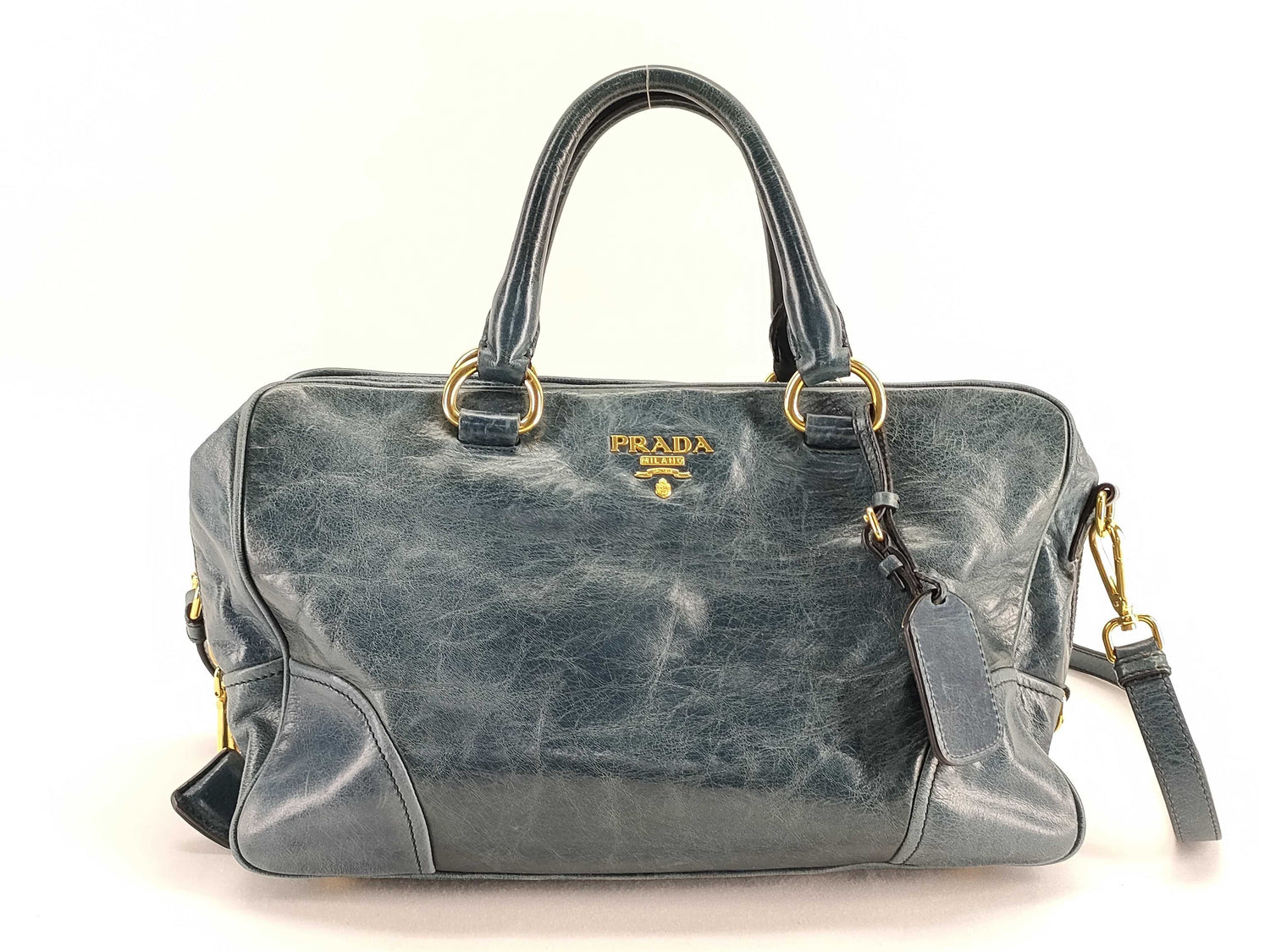 PRADA Prada 2-Way Bag, Navy, BN2324 Boston Bag