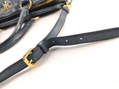 PRADA Prada 2-Way Bag, Navy, BN2324 Boston Bag