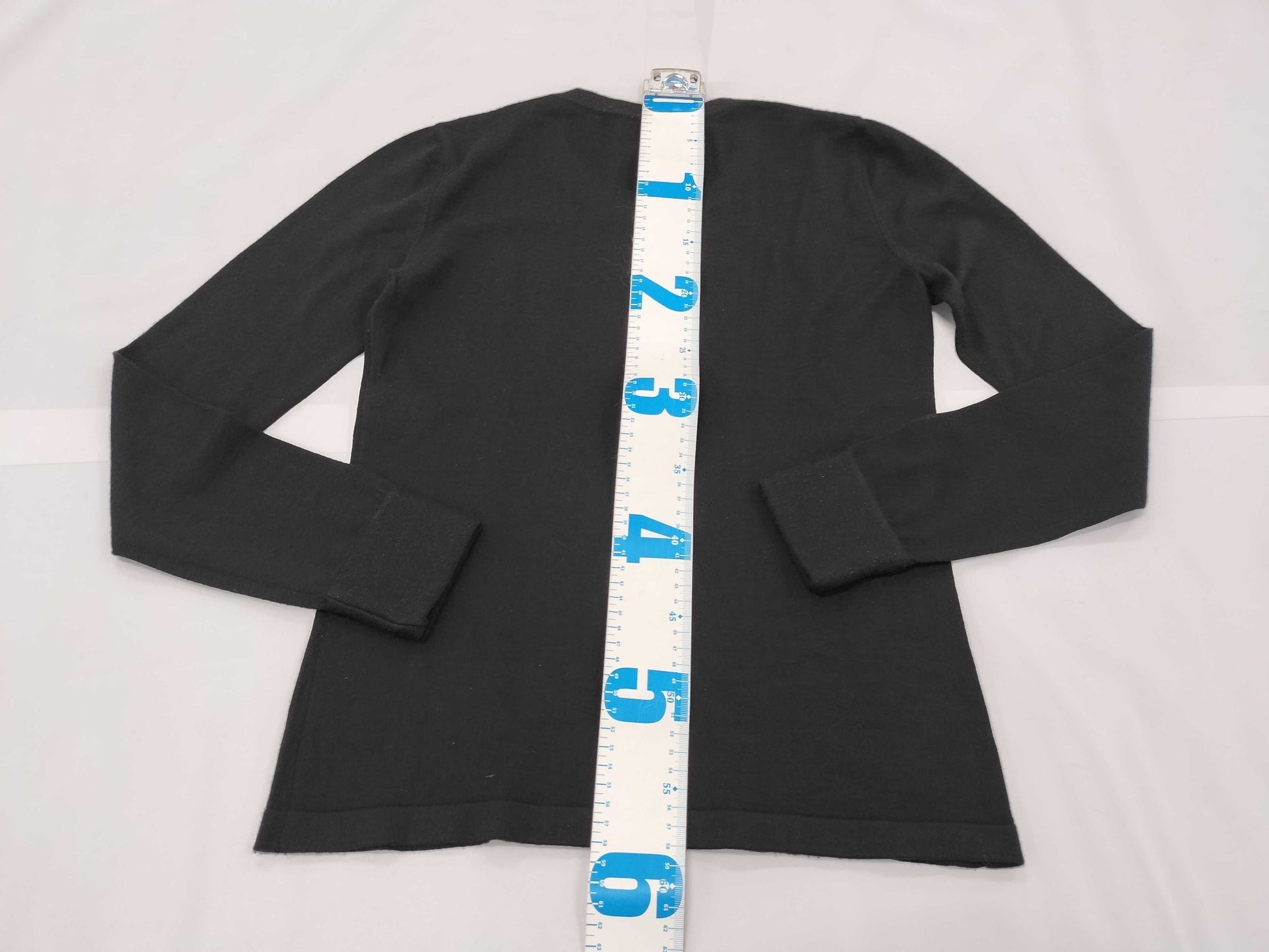 CHANEL CHANEL Knit Top P40352K02944 #34 Windmill Coco Mark Black Cashmere and Silk Top