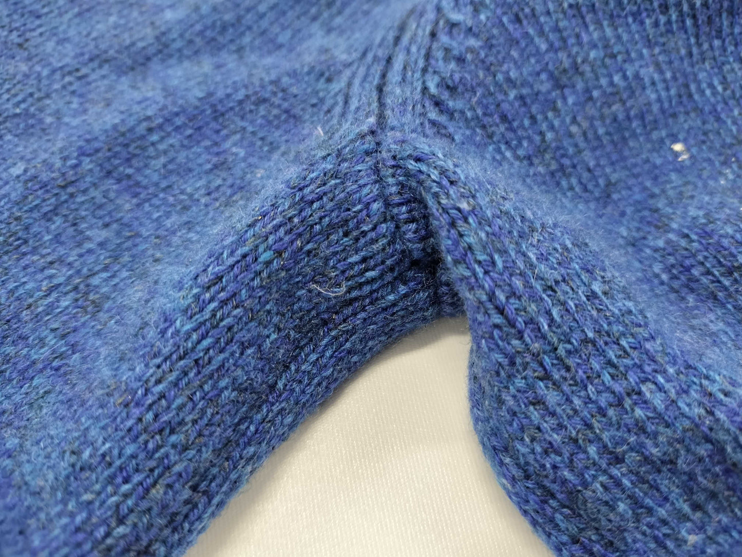 CHANEL CHANEL Dress P57393K07487 Size 34 100% Cashmere Pearl Button Blue Dress