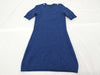 CHANEL CHANEL Dress P57393K07487 Size 34 100% Cashmere Pearl Button Blue Dress